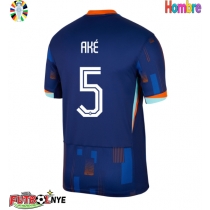 Camiseta Países Bajos Nathan Ake #5 Visitante Equipación Eurocopa 2024 manga corta